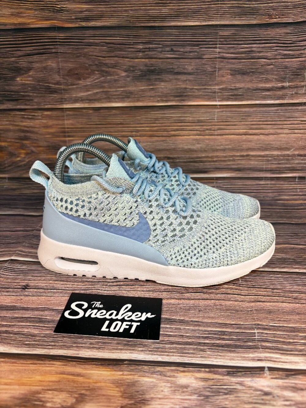 Nike Women's Air Max Thea Ultra Flyknit Blue Athletic Shoes Size 7.5